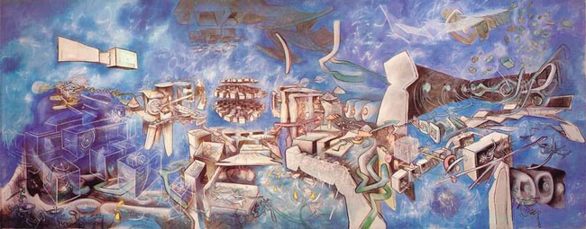 Roberto Matta, Coigitum, 1972 (óleo sobre tela). Expresionismo abstracto