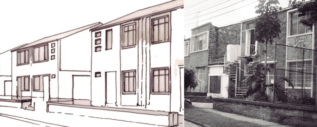  Imágenes versión original del proyecto Alcázares (izquierda) 1950, situación al 2010 (derecha) 