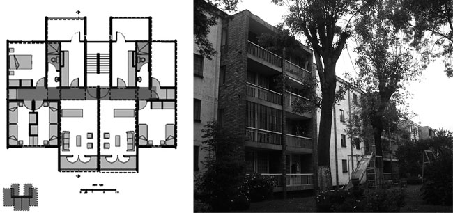  Imágenes versión original del proyecto Hans Drews Arango (izquierda) 1962, situación al 2009 (derecha)