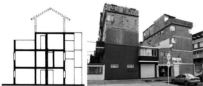 Imágenes versión original del proyecto Bachué 1986 (izquierda), situación al 2008 (derecha)