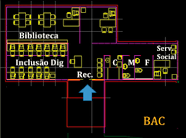 Base de Apoio Comunitário — Planta com programa básico — Ribeirão Preto