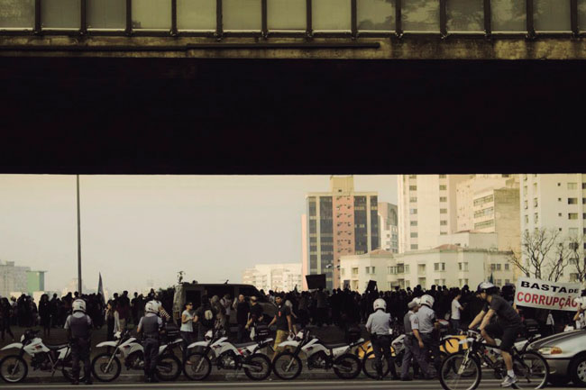 Protesta en São Paulo (Brasil), en el año 2013.