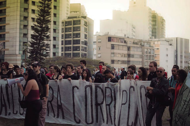 Protesta en São Paulo (Brasil), en el año 2013.